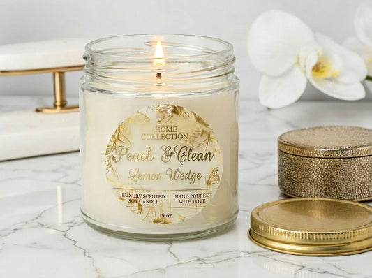 Peach-E Clean Home Collection Lemon Wedge™ Organic Candle
