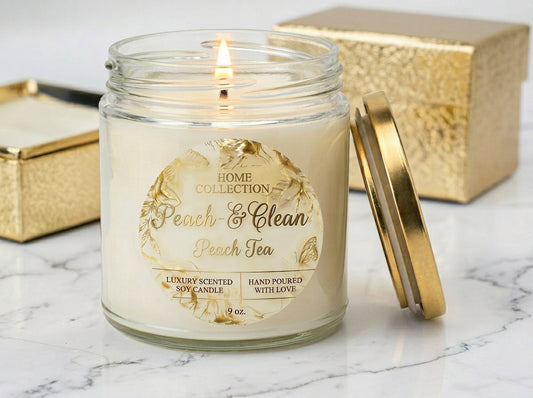 Peach-E Clean Home Collection Peach Tea Signature™ Organic Candle